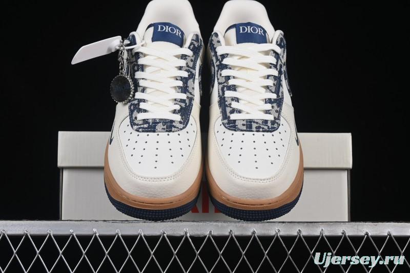 Nike Air Force 1 '07 Low Dior Collaboration Grey Knit Casual Sneakers - KK1988-052