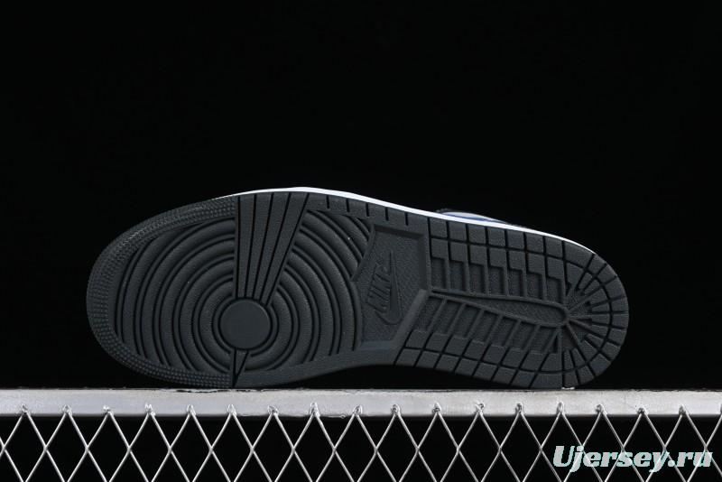 Nike Air Jordan 1 Low AJ1 Black Grey Blue Hook Basketball Shoes - DC0774-040