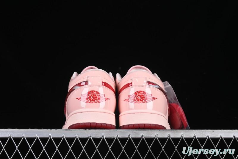 Nike Air Jordan 1 Low AJ1 Valentine's Day Jelly Pink Low-Top Lifestyle Basketball Shoes - HF3174-600