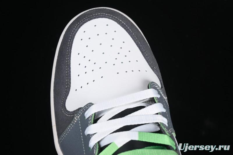 Nike Air Jordan 1 Mid Basketball Shoes in White Grey Brown Casa 93 Colorway - HQ3829-001