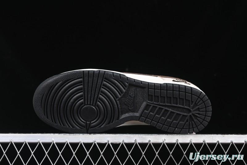 Nike SB Dunk Low Burberry Collaboration Patch Brown Swoosh Anniversary Custom Low-Top Casual Skate Shoes - DJ2024-088