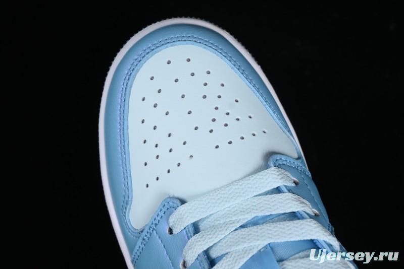 Nike Air Jordan 1 Low Custom Black Green Casual Sneakers - FN7366-400