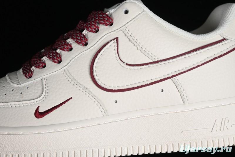 Nike Air Force 1 '07 Low Classic Burgundy Mini Swoosh Starry Sky Low-Top Casual Sneakers - MJ0319-025
