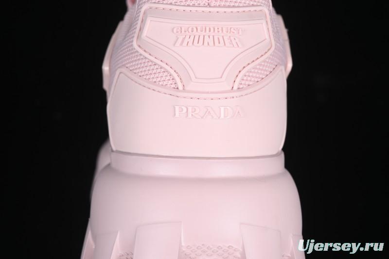 Prada Cloudbust Air Thunder Lifestyle Low-Top Sneakers with Anti-Slip and Wear-Resistant Design - 1E819L