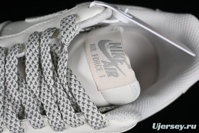 Nike Air Force 1 '07 Low Casual Sneakers with 3M Reflective Details and Full-Length Air Cushion - CJ1379-603