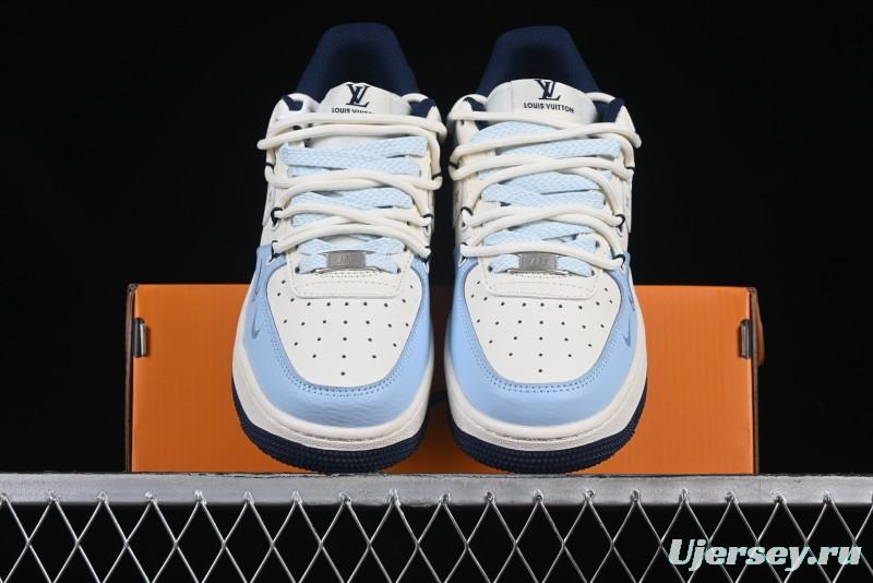 Nike Air Force 1'07 Low LV Collaboration University Blue Drawstring Casual Sneakers - DM6868-058
