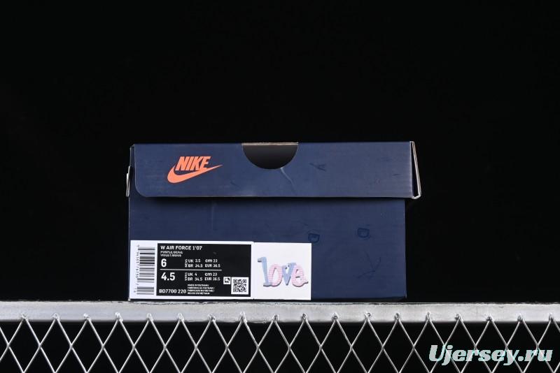 Nike Air Force 1'07 Low "Purple Star" Custom Casual Sneakers - BD7700-220