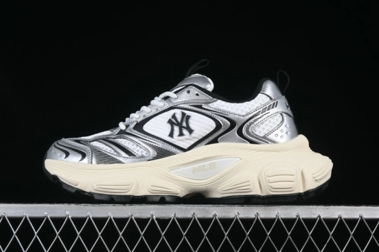 New York Yankees MLB Winner Chunky Height Increasing Thick Sole Running Shoes - 3ASHWD15N50IVS