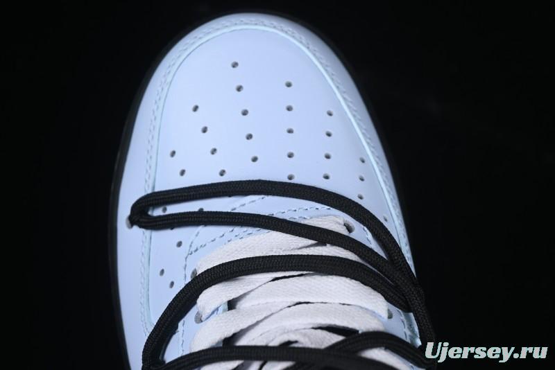 Custom "I Love U" Black & White Sneakers - Sleek Barcode Design