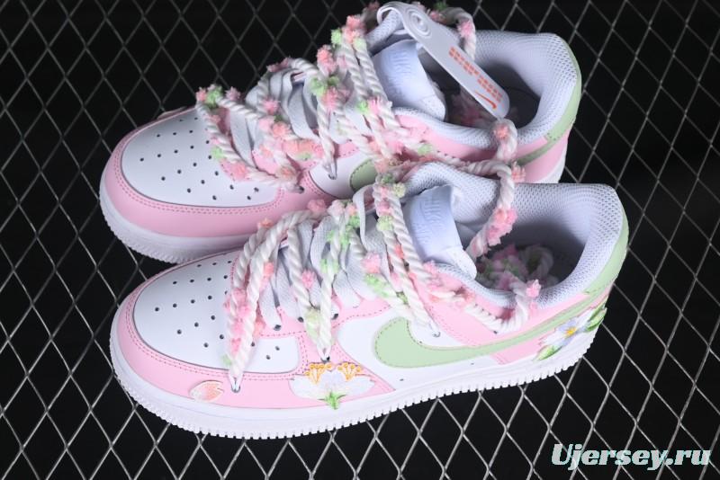 Nike Air Force 1'07 Low Casual Sneakers with Cherry Blossom Design - VV1999-013