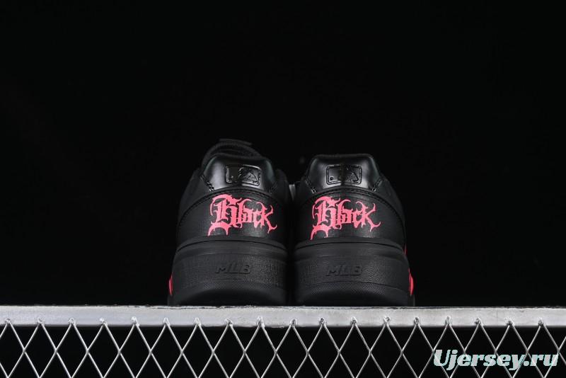 New York Yankees MLB Chunky Liner Custom Platform Sneakers in Neon Pink - 3ASXCA12N50WHS