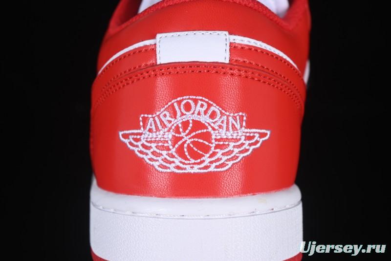 Nike Air Jordan 1 Low AJ1 White Red Casual Sneakers - 553558-166