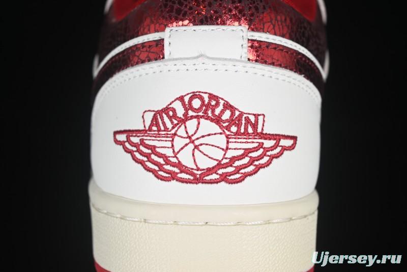 Nike Air Jordan 1 Low AJ1 White Red Low Top Casual Sneakers - HJ9338-106