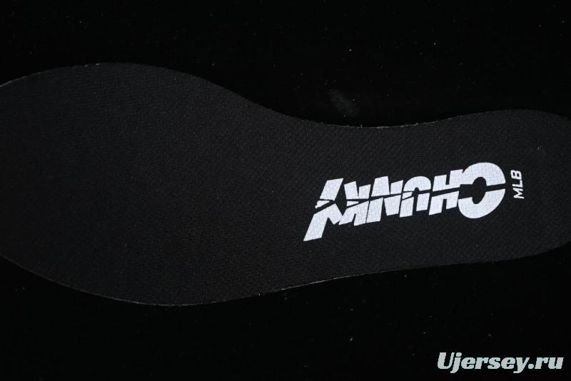 New York Yankees MLB Winner Chunky Height Increasing Thick Sole Running Shoes - 3ASHWD15N50BKS