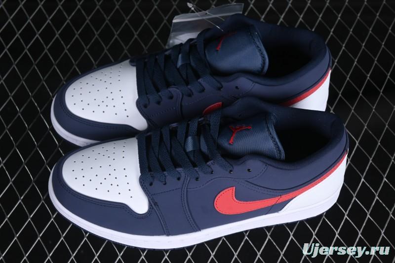 Nike Air Jordan 1 Low AJ1 Patriot Blue Red Low-Top Casual Lifestyle Sneakers - CZ8454-400