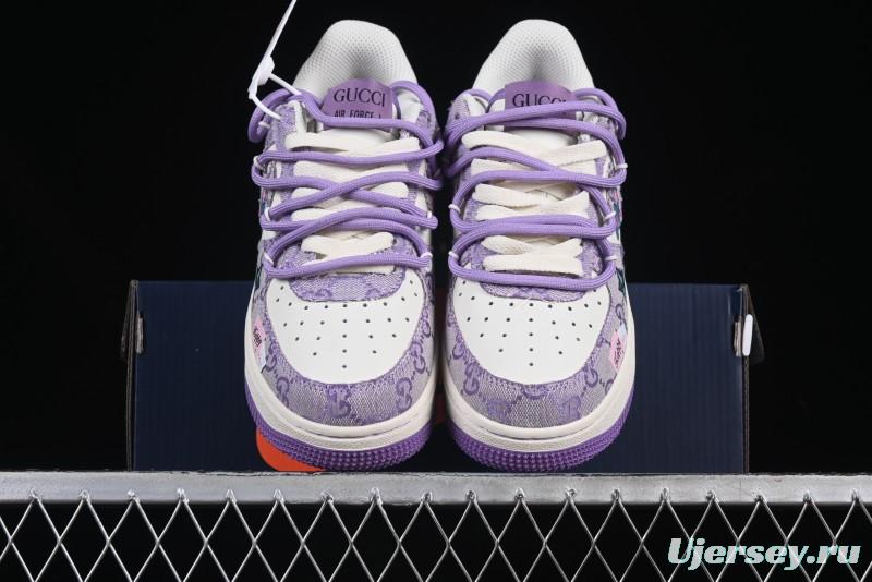 Nike Air Force 1'07 Low "Purple Star" Custom Casual Sneakers - BD7700-220
