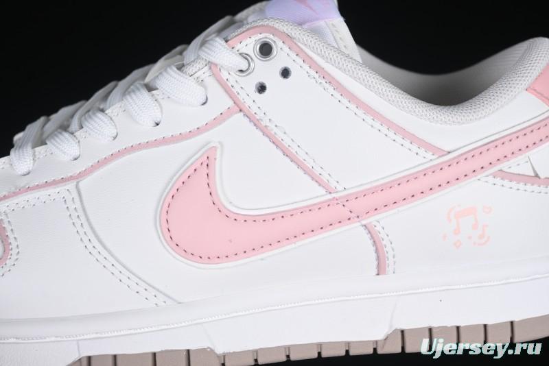 Nike SB Dunk Low Anniversary Premium Custom White Pink Low-Top Casual Skate Shoes - WP0212-013