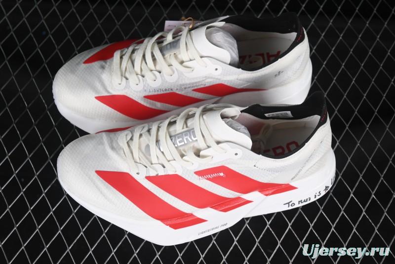 Adidas Lightstrike Pro Running Shoes - White/Red with Inspirational Design