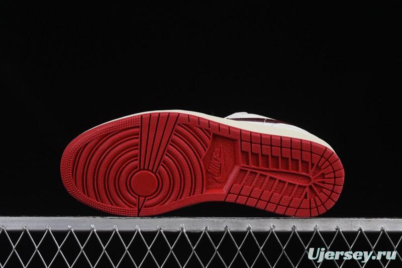 Nike Air Jordan 1 Low AJ1 White Red Low Top Casual Sneakers - HJ9338-106