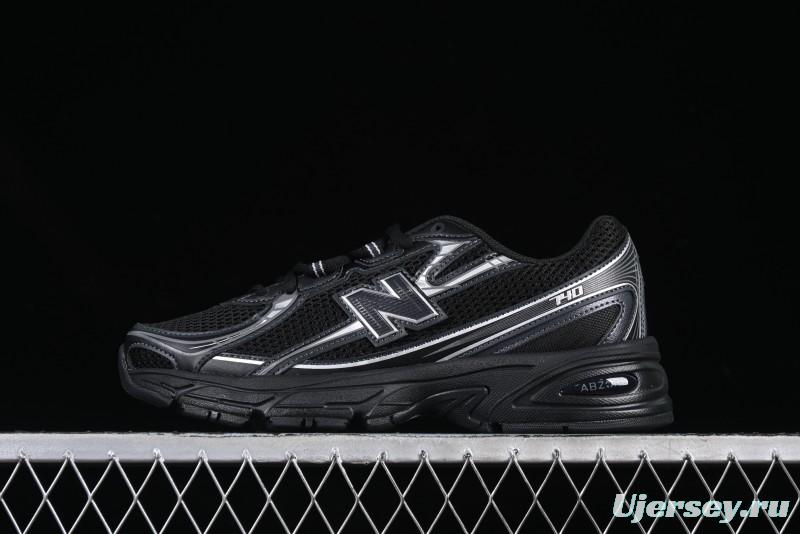 New Balance 740 Black and Silver Retro Running Sneakers for Men
