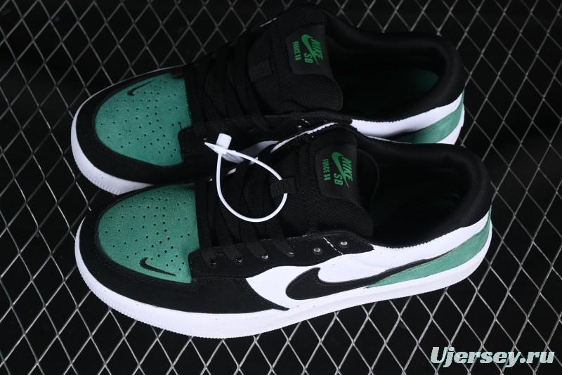 Nike SB Force 58 Low - Emerald Green, Black & White Skateboarding Shoes