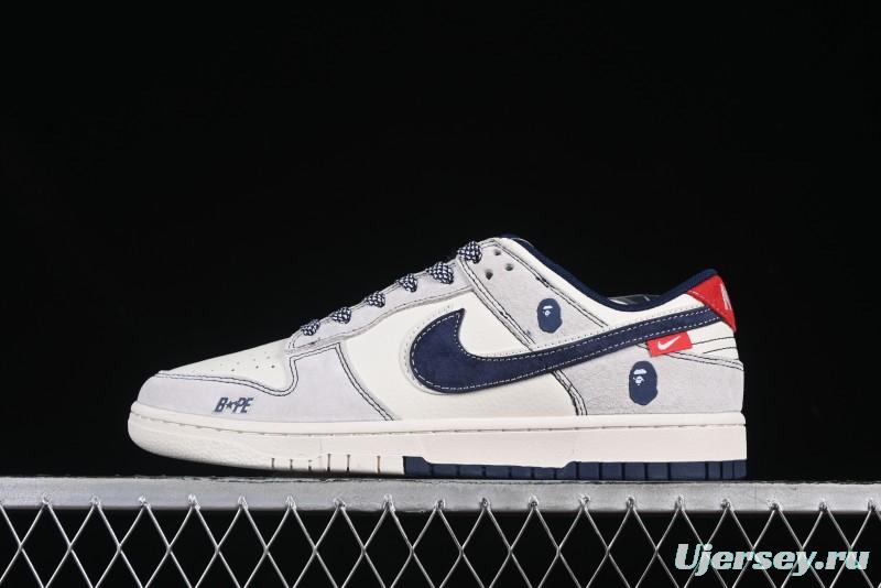 Nike Dunk Low x BAPE “Navy White” Limited Edition Sneakers