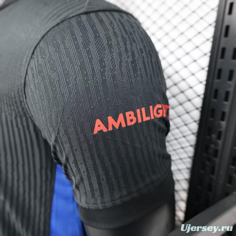 Player Version 25/26 FC Barcelona Black with Pink "T.S. 1989" Jersey