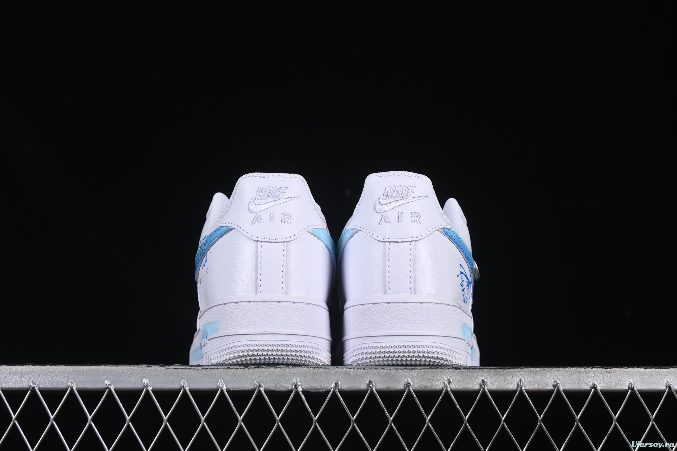 Nike Air Force 1'07 Low Custom Leather Casual Sneakers with Full-Length Air Cushion - LT0602-002