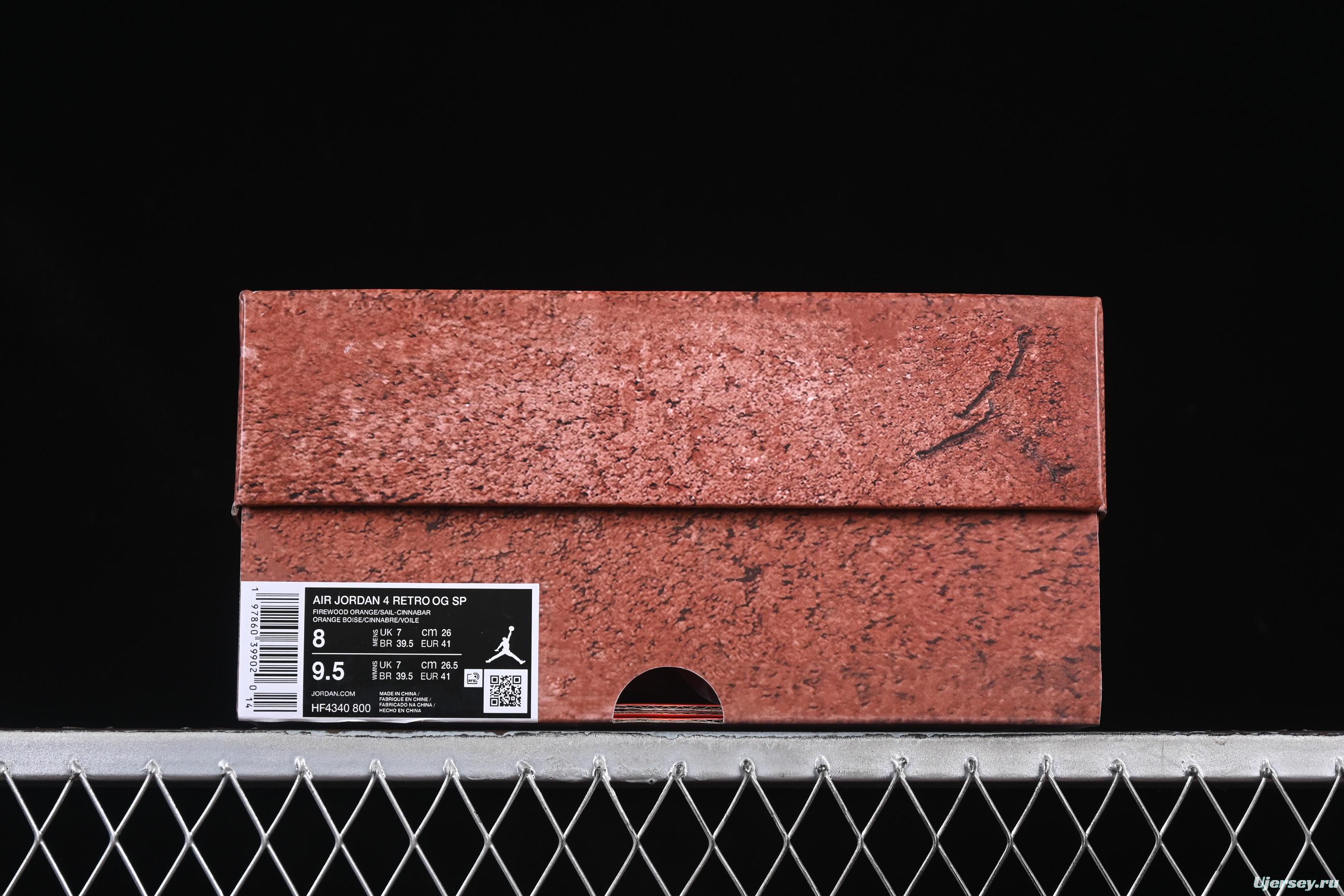 Nike Nigel Sylvester x Air Jordan 4 OG "Brick By Brick" Retro Basketball Shoes - HF4340-800