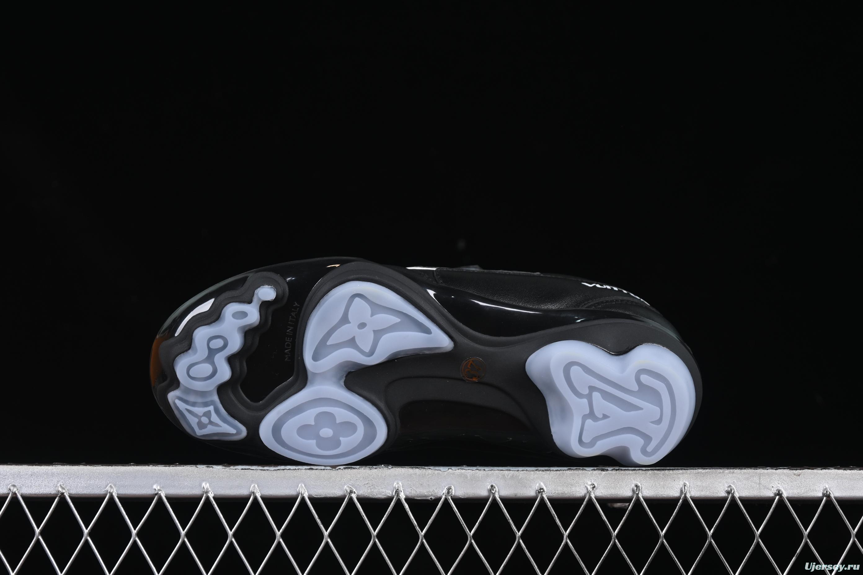 Louis Vuitton Footprint Soccer Low-Top Lifestyle Casual Shoes Round Toe Lace-Up - AJF6