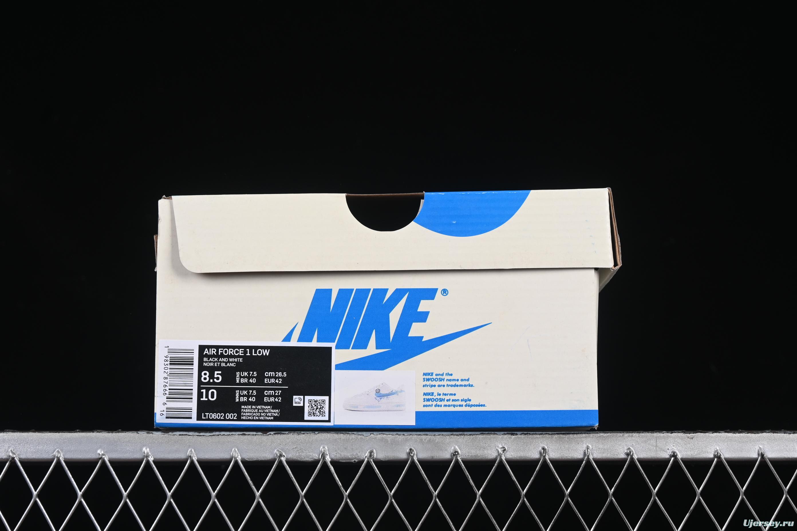 Nike Air Force 1'07 Low Custom Leather Casual Sneakers with Full-Length Air Cushion - LT0602-002