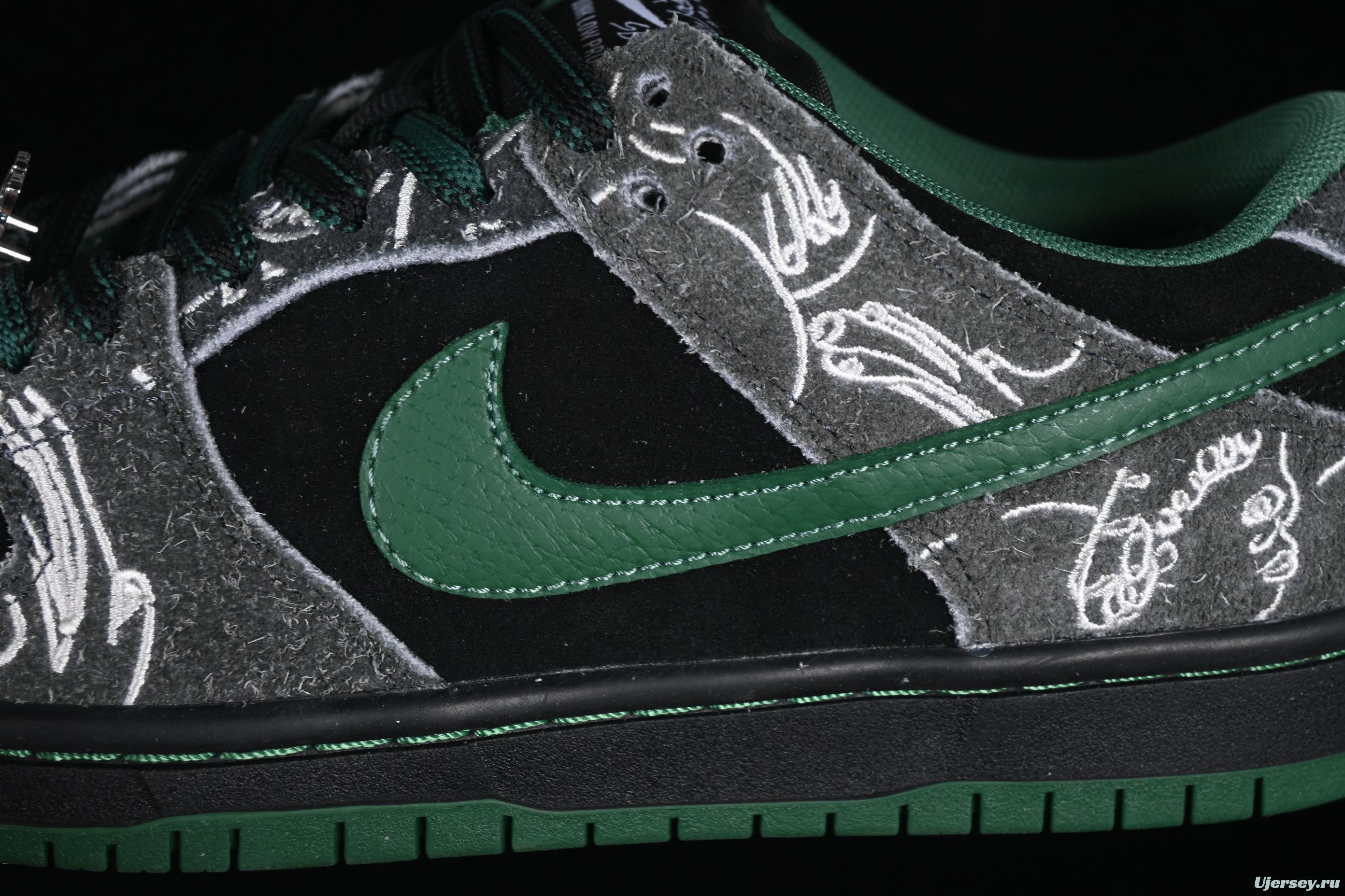 Nike There Skateboards x Nike SB Dunk Low Graffiti Art Style Collaboration SB Low-Top Casual Skate Shoes - HF7743-001