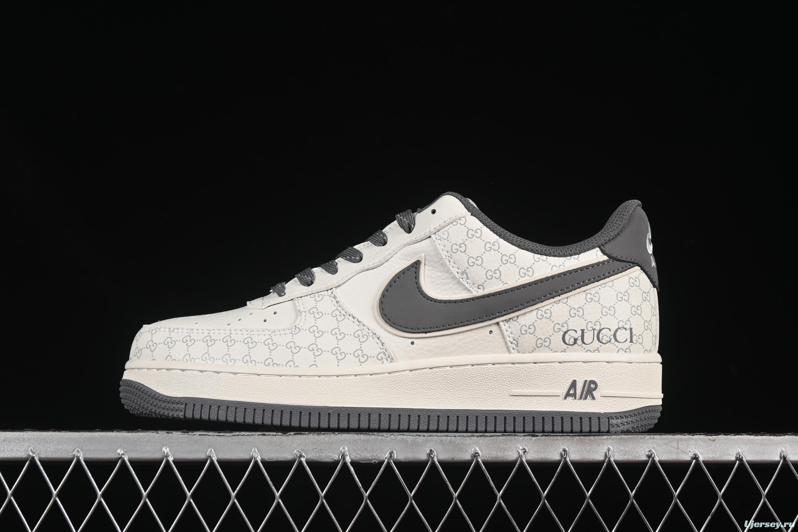 Nike Air Force 1 '07 Low Gucci Collaboration Classic Grey Pattern Casual Sneakers - CS5288-003