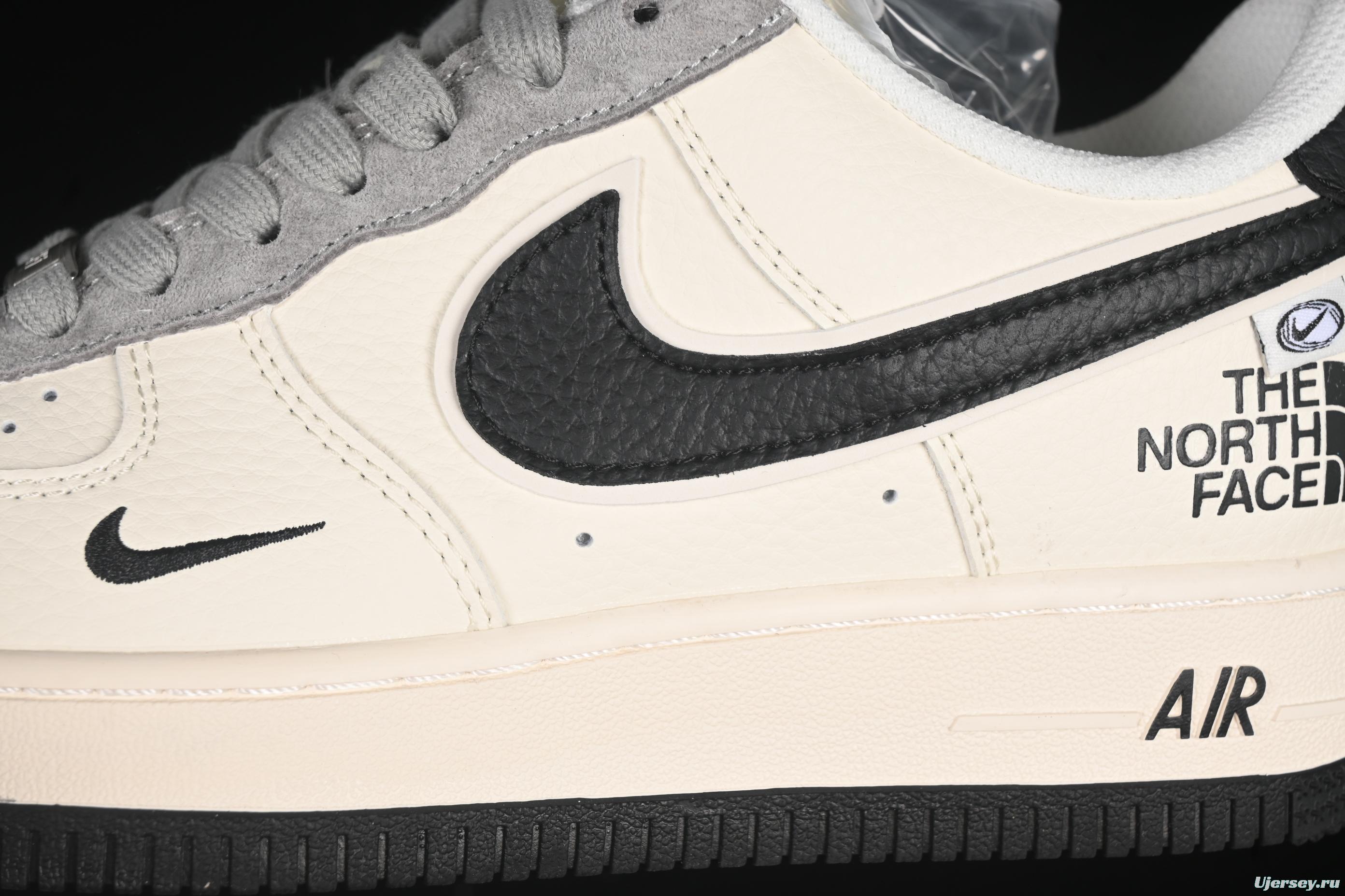 Nike Air Force 1 '07 Low The North Face Collaboration Beige Black Swoosh Casual Sneakers - XZ6188-190