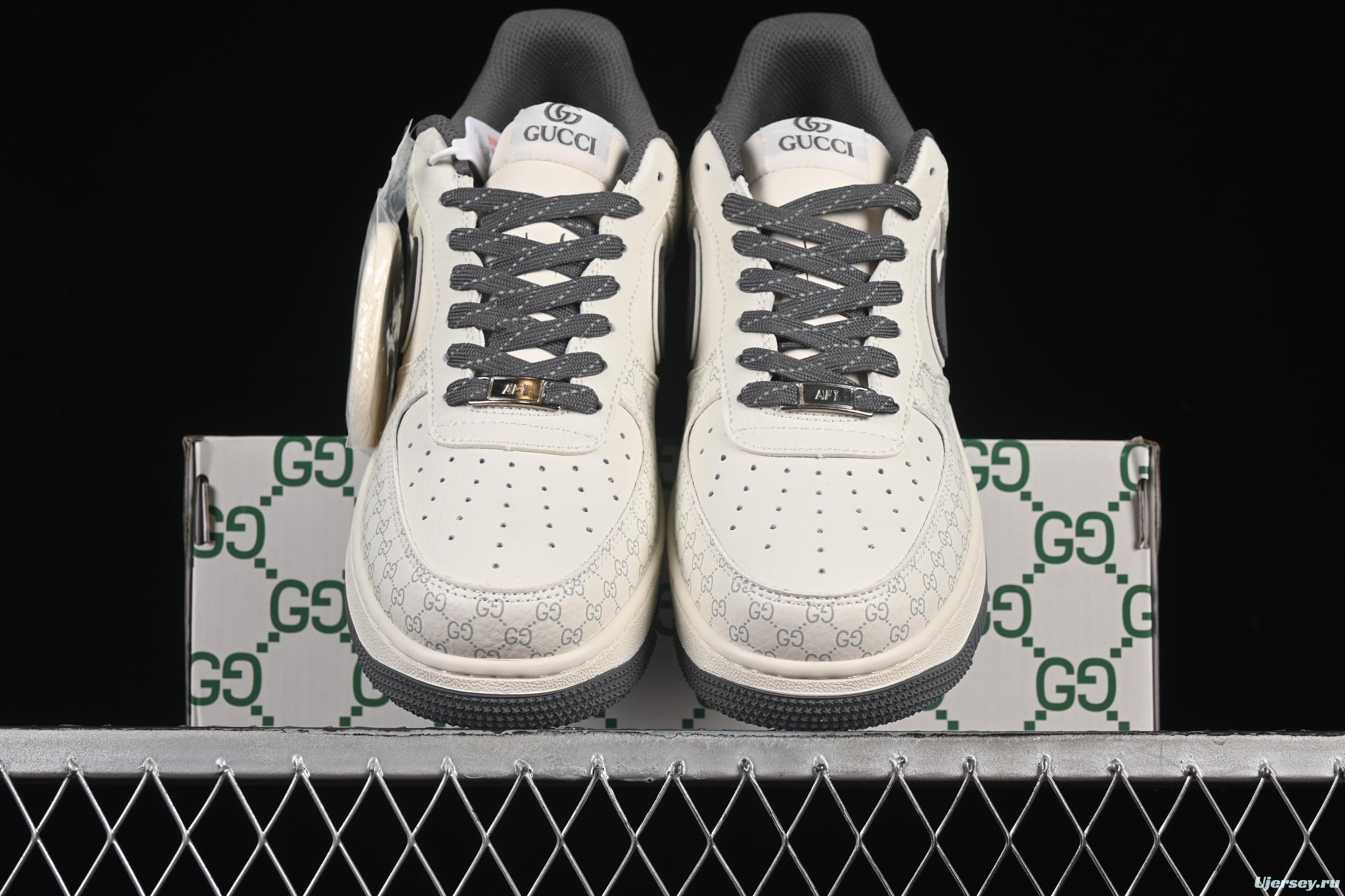 Nike Air Force 1 '07 Low Gucci Collaboration Classic Grey Pattern Casual Sneakers - CS5288-003