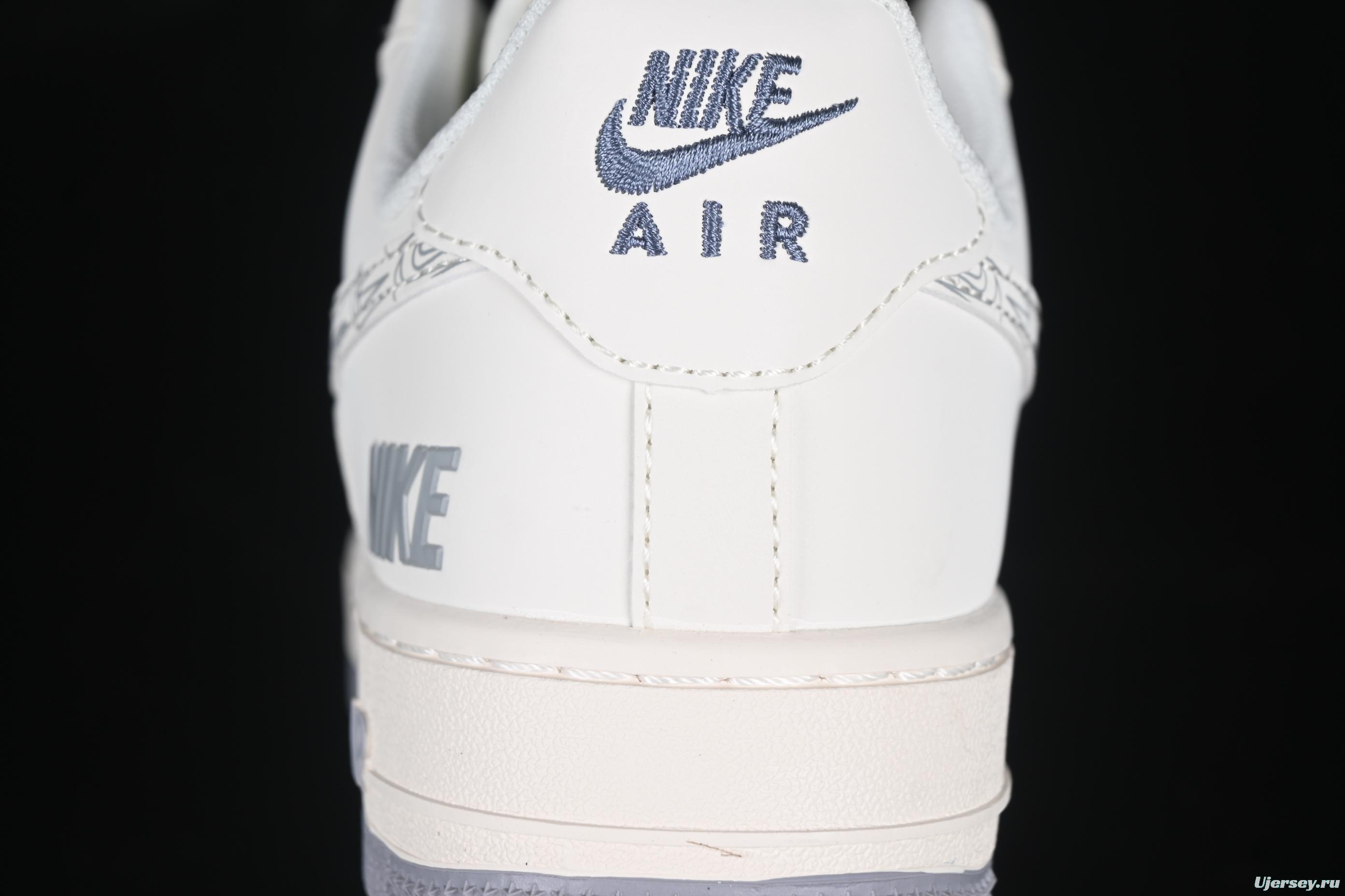 Nike Air Force 1 '07 Low Casual Sneakers in Light Grey with Mini Swoosh - HH7518-048