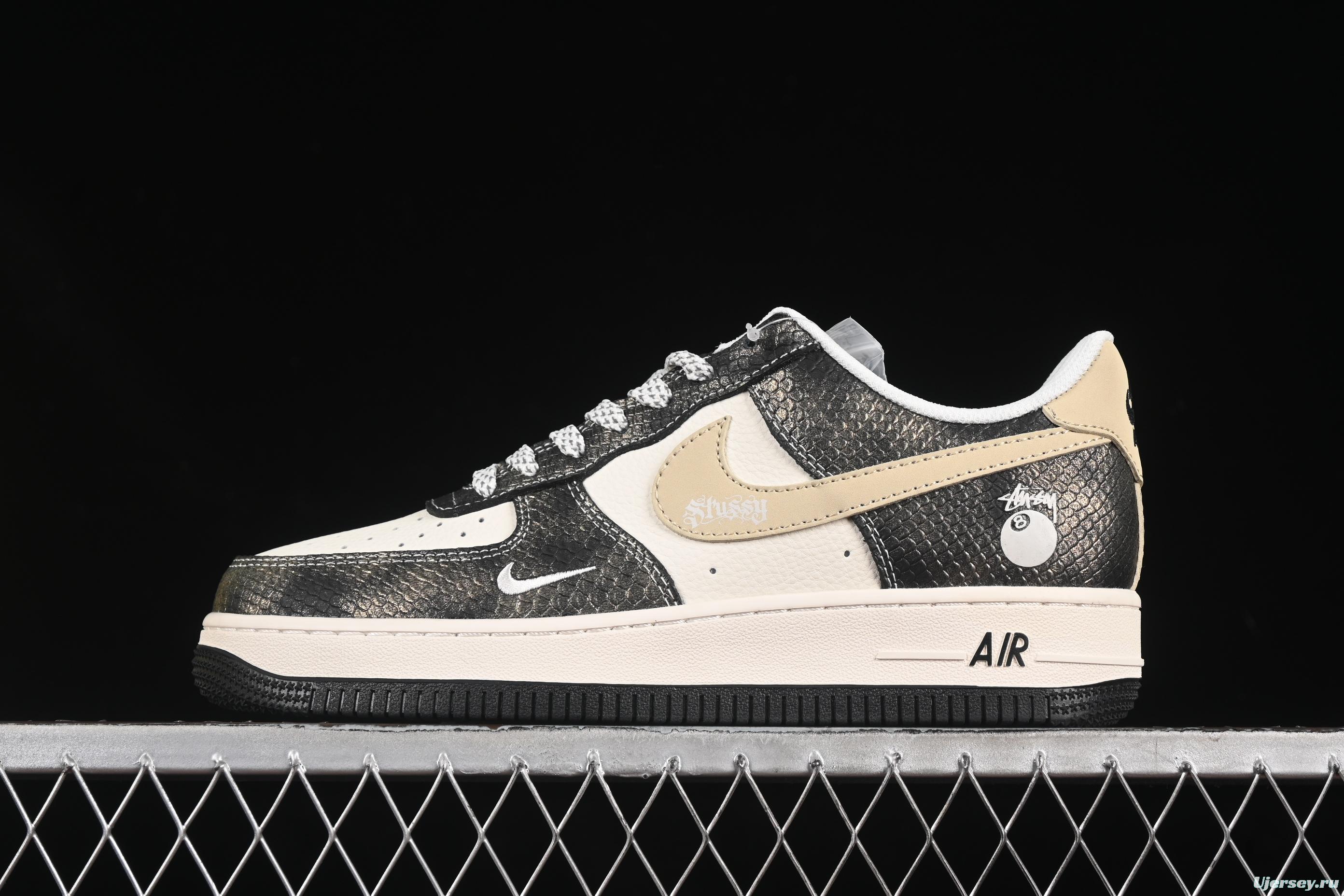 Nike Air Force 1 '07 Low Stussy Collaboration Gradient Snake Print Casual Sneakers - XS1958-556