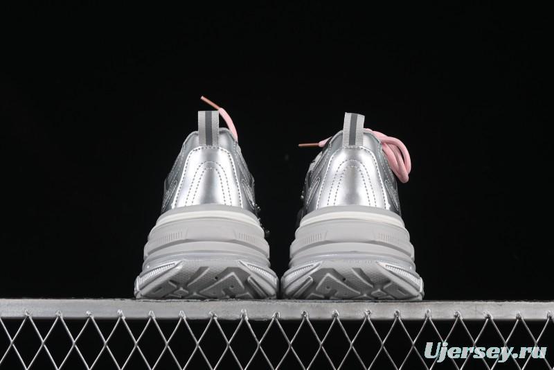 GG-CC Thick Sole Casual Running Shoes with Fashionable Design - G25S2507 Silver