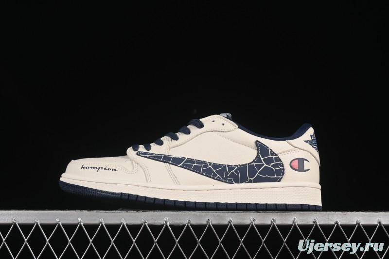 Nike Travis Scott x Fragment Design x Air Jordan 1 Low OG SP AJ1 Casual Sneakers - LD2025-015