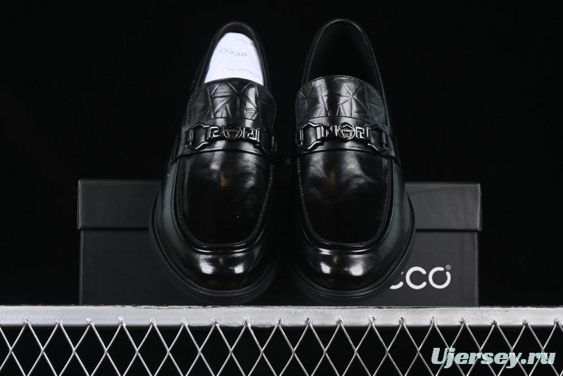 ECCO London Collection Slip-On Business Men's Leather Shoes with Wide Toe Box and Cushioned Sole - 61160801001