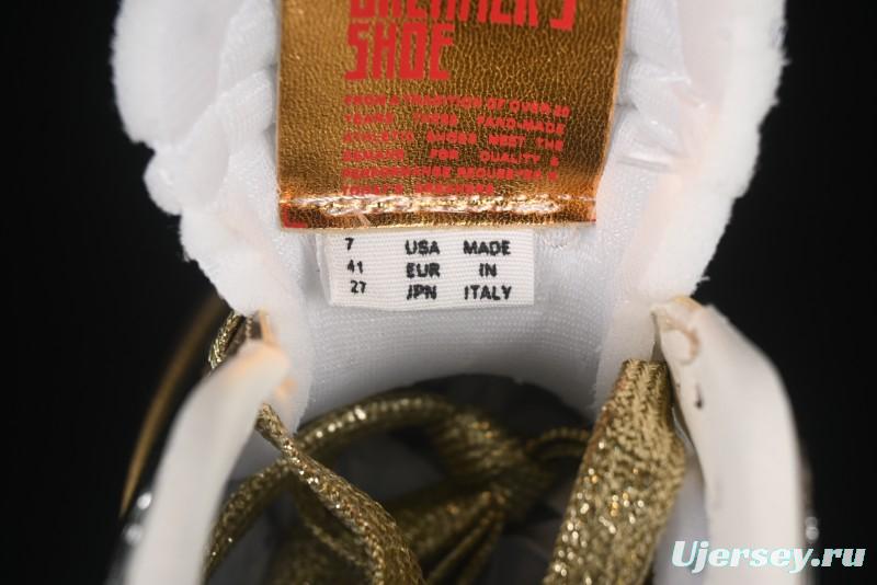 Golden Goose Marathon White Black Gold Comfortable Low-Top Lifestyle Sneakers - H8D4