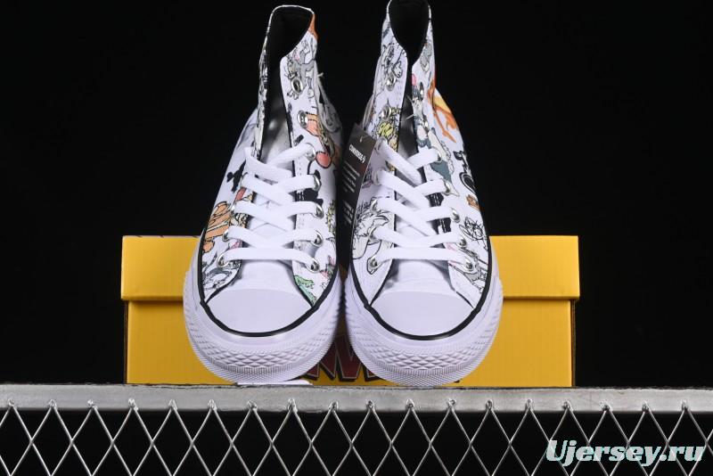 Converse All Star High Top Casual Sneakers with Tom and Jerry Theme - A15112C