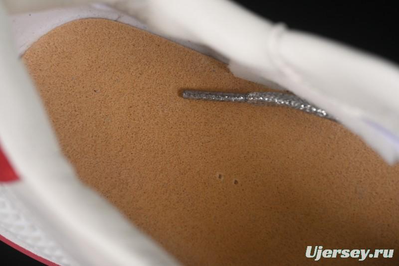 Golden Goose Marathon White Red Silver Comfortable Low-Top Lifestyle Sneakers - H8D4