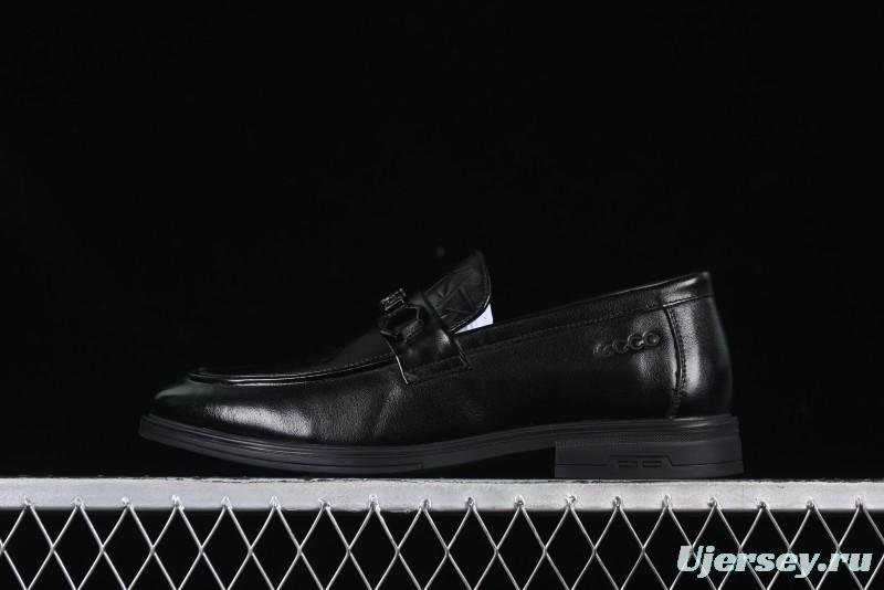 ECCO London Collection Slip-On Business Men's Leather Shoes with Wide Toe Box and Cushioned Sole - 61160801001