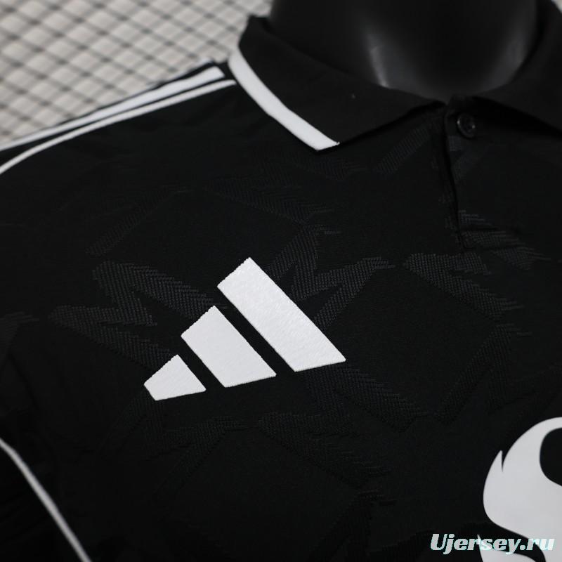 Player Version 25/26 Manchester United Black with Snapdragon Logo Design Jersey