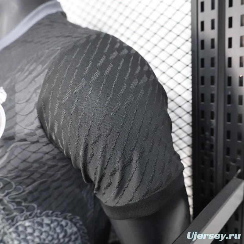 Player Version 25/26 Real Madrid Black with Dragon Design Jersey