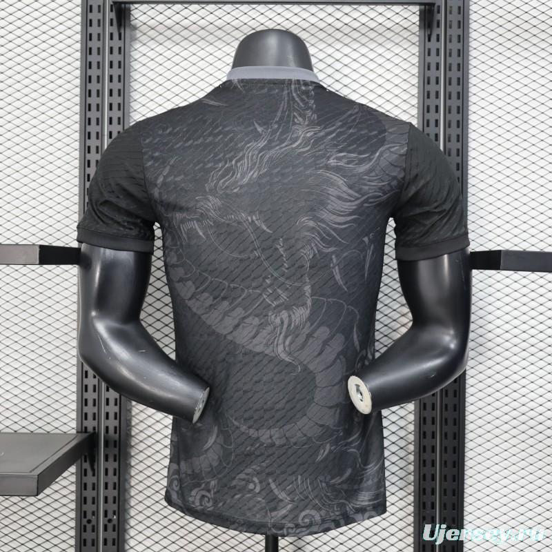 Player Version 25/26 Real Madrid Black with Dragon Design Jersey