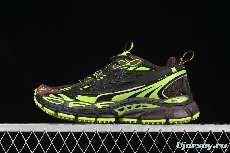 Off-White Be Right Low-Top Lifestyle Sneakers in Black Green - X.E5