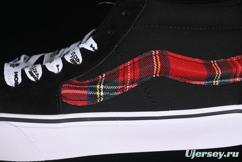 Vans Sk8-Mid Anaheim Collection Scottish Plaid Casual Low-Top Canvas Shoes - VN0A4UWIVNE