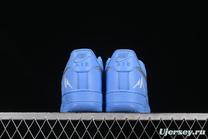 Nike Air Force 1'07 Low Casual Sneakers in Iceland Blue with Full-Length Air Cushion - ZH0316-070
